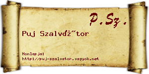 Puj Szalvátor névjegykártya